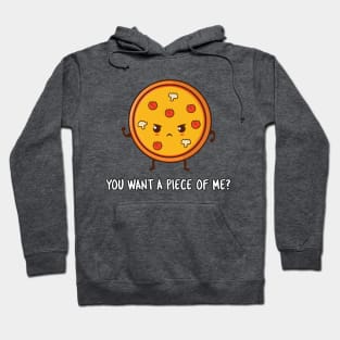 Funny Tough Pizza Cartoon - Humor Cute Graphic Hoodie